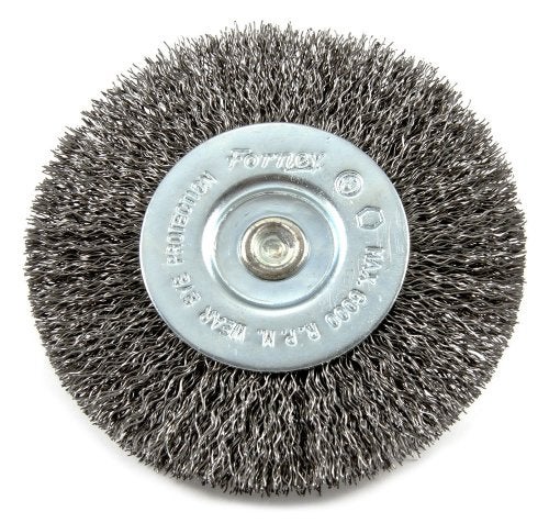 Forney 72739 Wire Wheel Brush, Coarse Crimped with 1/4-Inch Hex Shank, 4-Inch-by-.012-Inch - Image 3